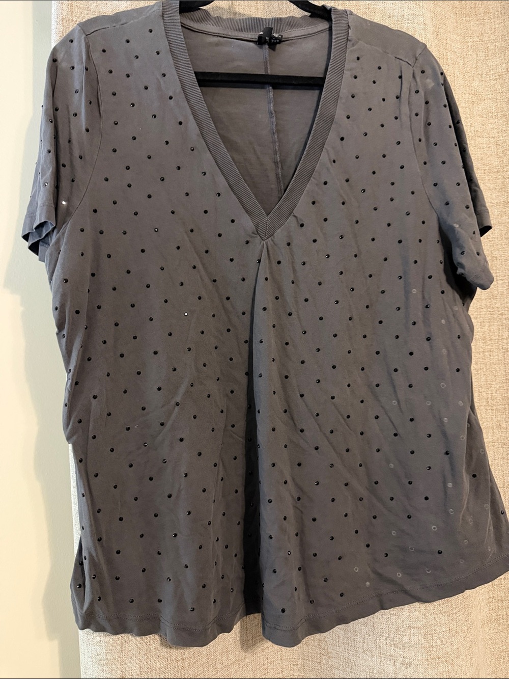 Vero Moda V Neck Jewel Detail Jersey Knit 2X - Picture 3 of 5